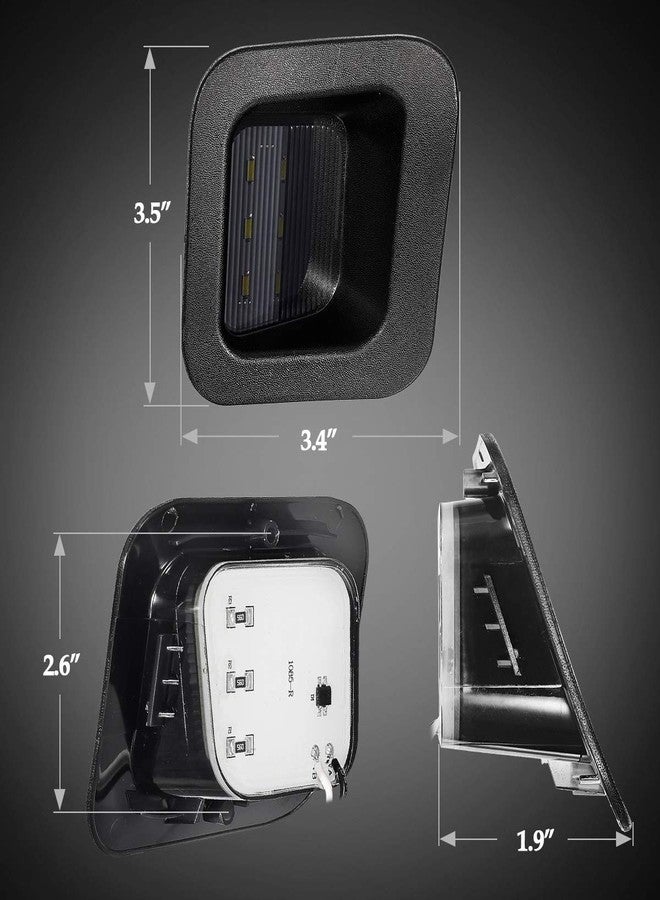 Partsam Full Led License Plate Lights Lamp Assembly Smoke Black Housing Compatible with Dodge Ram 1500 2500 3500 2003-2018 Pickup Truck Rear Step Bumper Replacement, Pack of 2 - Image 4